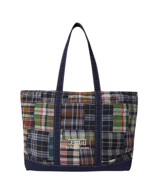 Polo Ralph Lauren Blue Patchwork Tote for men