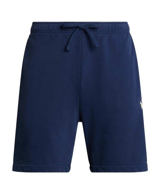 Polo Ralph Lauren Blue 16.5 Cm Loopback Fleece Shorts for men