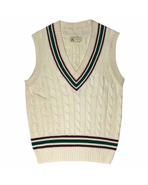real hoxton Natural Cricket Vest for men