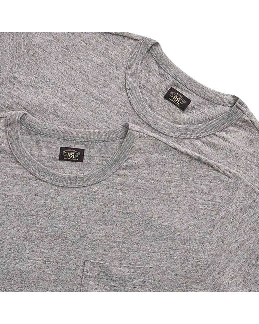 RRL Gray 2 Pack T-shirts for men