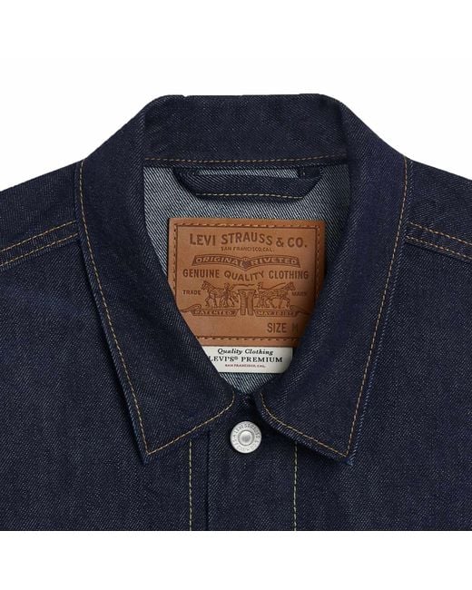 Levi's Blue Levi's Selvedge Denim Trucker Denim Jacket for men