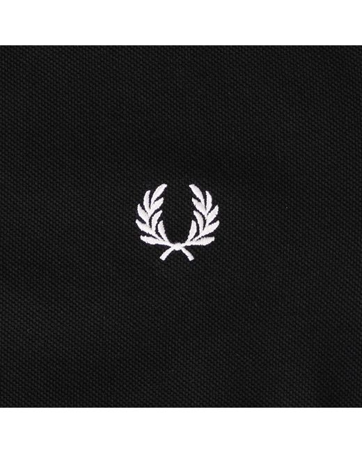 Fred Perry Black M3600 Twin Tipped Polo Shirt for men
