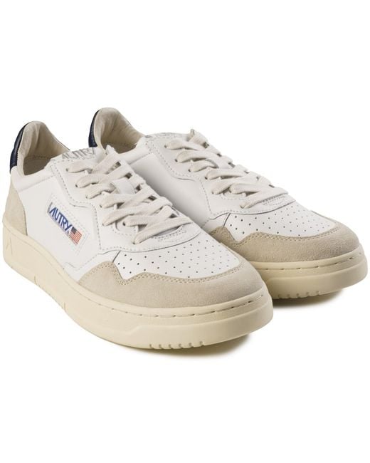 Autry White Medalist Low Sneaker for men