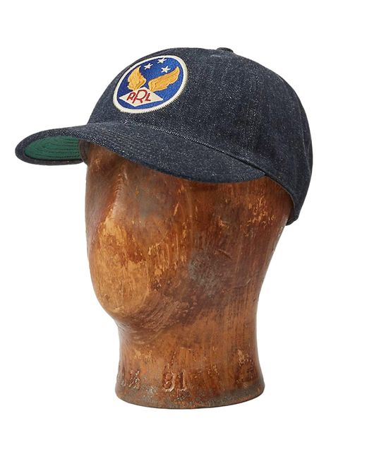 RRL Blue Winged-Logo Ball Cap for men