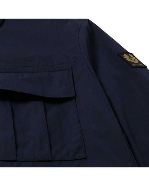 Belstaff Blue Cargo Overshirt for men