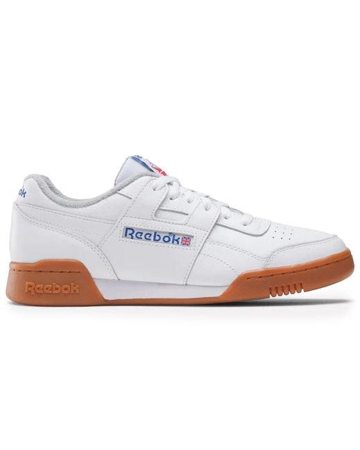 Reebok White Workout Plus Shoes for men