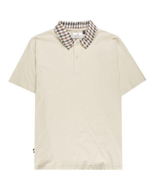 Aquascutum Natural Supima Club Check Polo Shirt for men