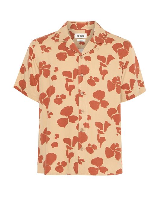 Solid Clothing Orange Solid Pacha Shirt for men