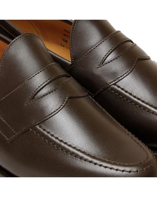 Sanders Black Aldwych Penny Loafers for men
