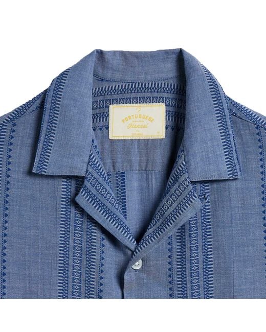 Portuguese Flannel Blue Pacific Shirt for men