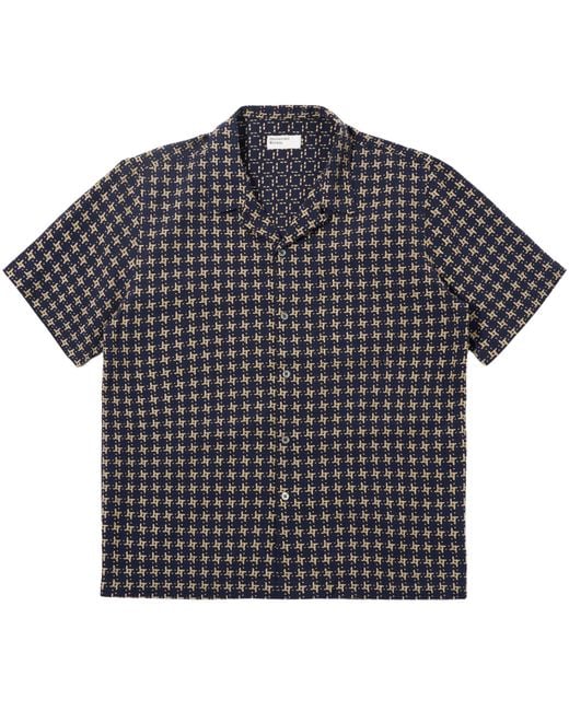 Universal Works Black Rhodes 8 Cotton Road Shirt for men