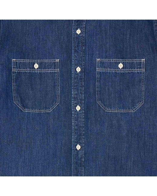 Edwin Blue Denim Work Shirt for men