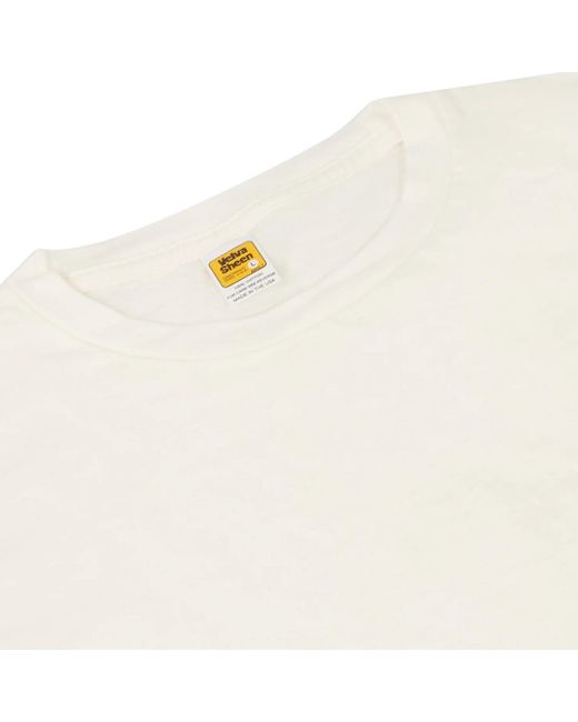 Velva Sheen Natural Rolled Short Sleeve Crew Neck T-Shirt for men