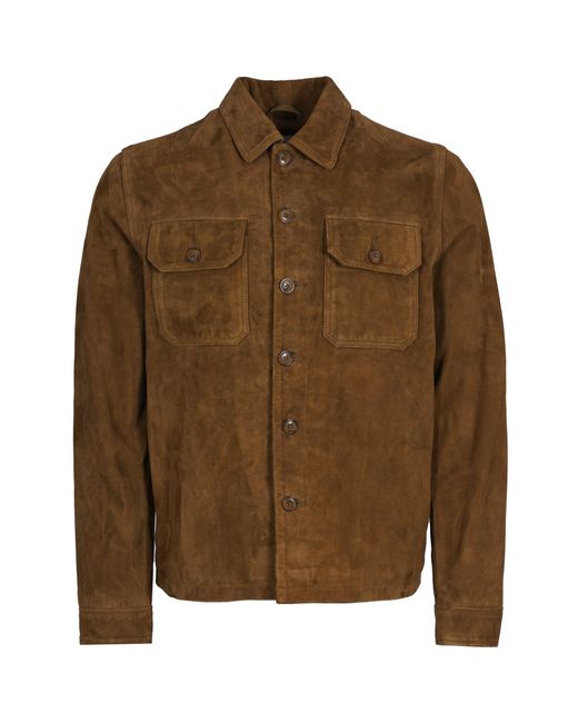 Schott Nyc Brown Suede Jacket for men