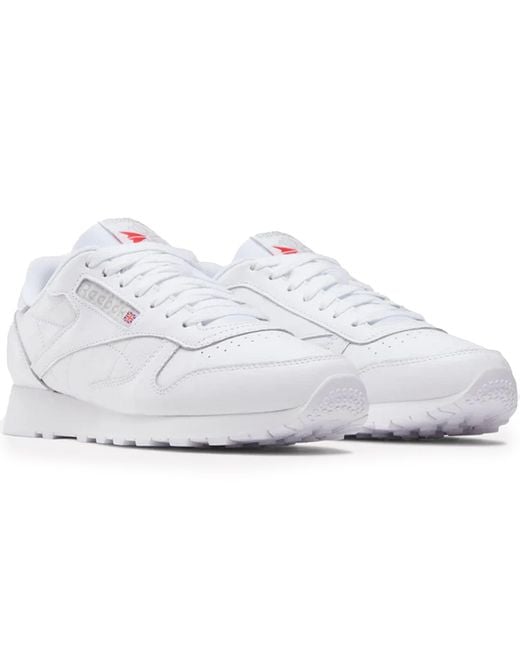 Reebok White Classic Leather Sneakers for men