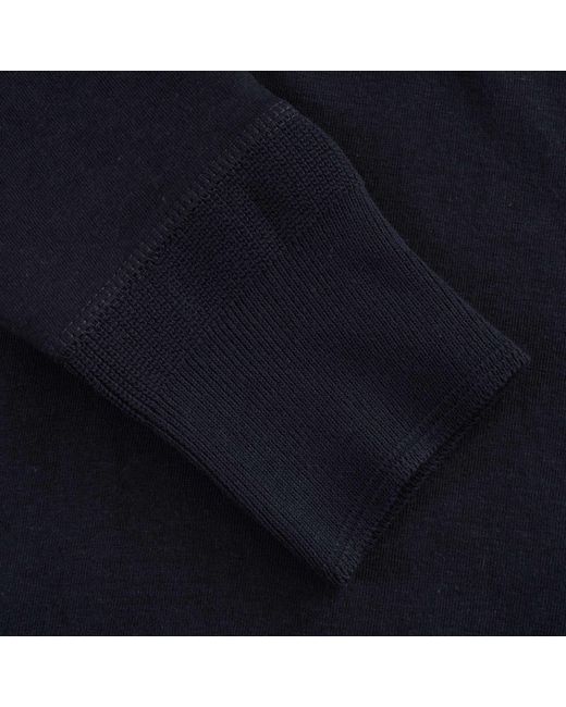 Merz B. Schwanen Black Button Facing Long Sleeve T-Shirt for men