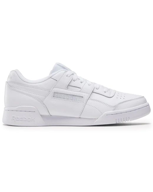 Reebok White Workout Plus Shoes for men