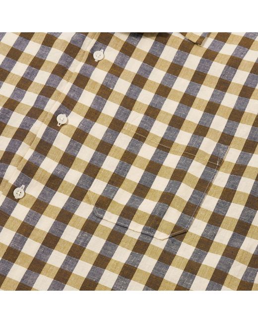 Universal Works Green Aberdeen Lincot Road Shirt for men