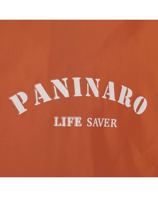 Paninaro Orange Life Saver Hooded Jacket for men
