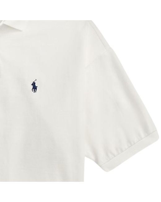 Polo Ralph Lauren White Relaxed Fit Mesh Polo Shirt for men