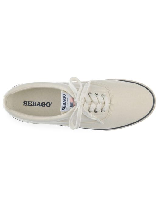 Sebago White Hurricane Deck Trainer for men