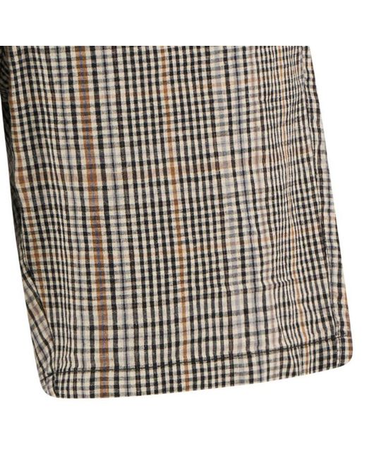 Barbour Gray Fife Checked Short for men