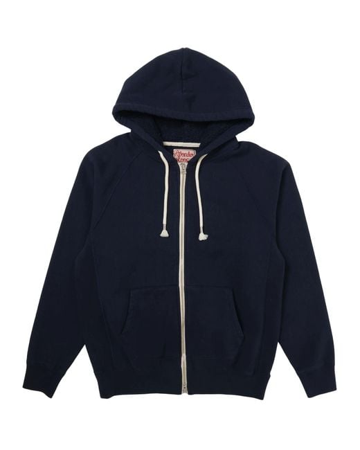 Wonder Looper Blue Zip Hoodie Super Looper French Terry for men