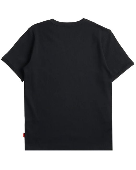 Healthknit Black Heavyweight Rib Crew T-Shirt for men