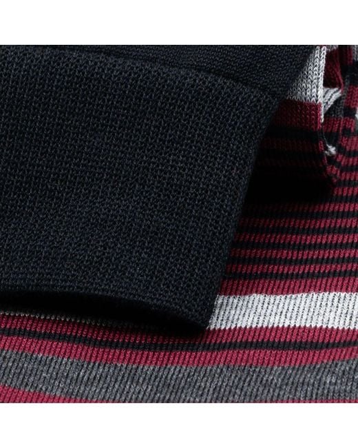 Stuarts London Purple Brian Oak Multi Stripe Socks for men