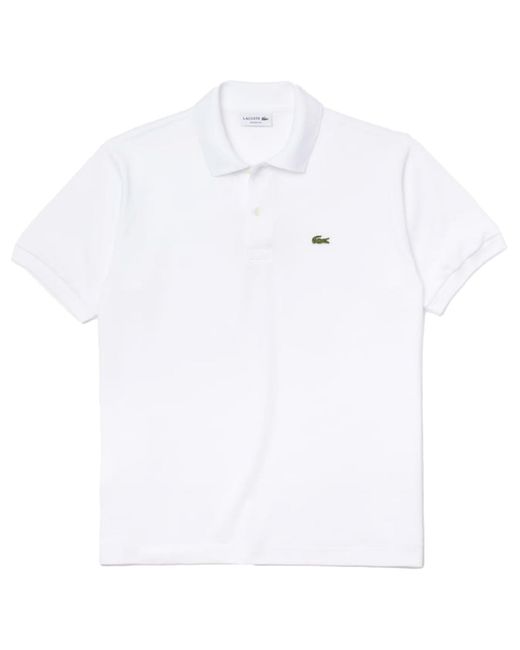 Lacoste White Classic Pique Polo Shirt for men