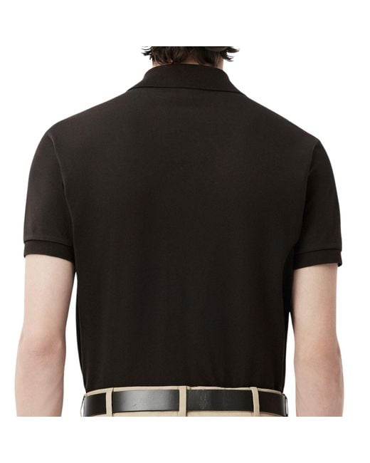 Lacoste Black Classic Pique Polo Shirt for men