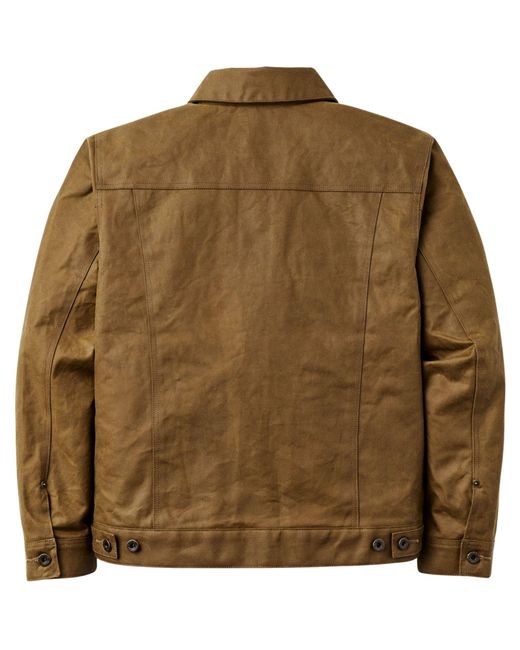 Filson Brown Tin Cloth Short Lined Cruiser Jacket for men