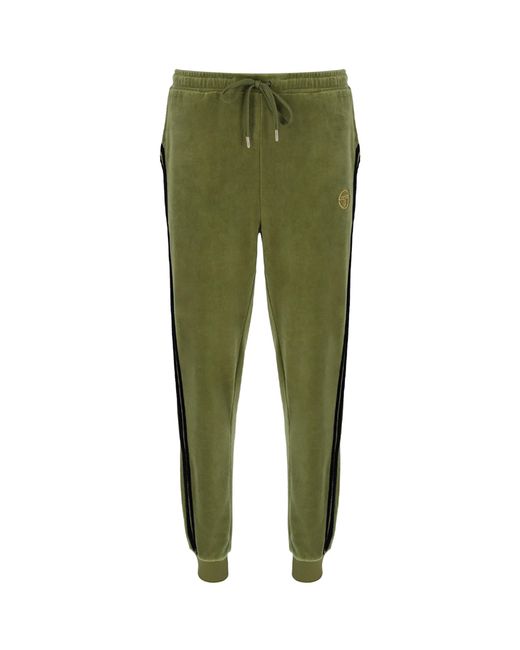 Sergio Tacchini Green Damarindo Velour Track Pants for men
