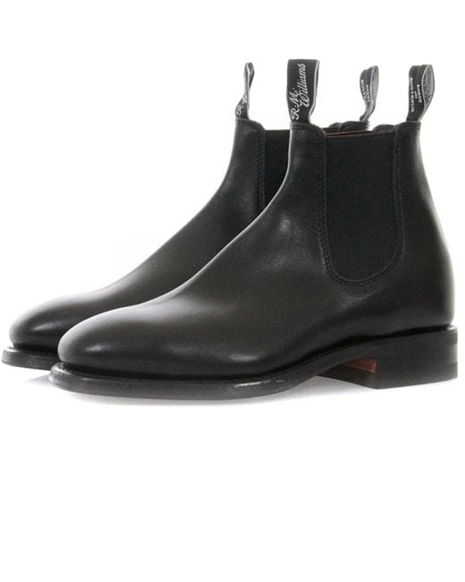 R.M.Williams Black Comfort Craftsman Leather Boot for men