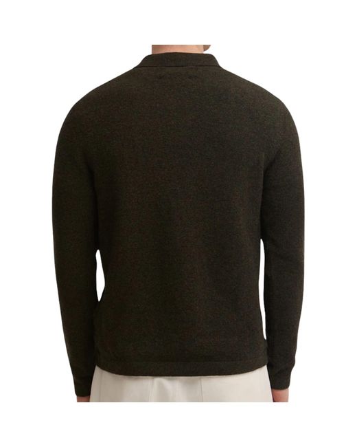 Barbour Black Bearsted Knitted Zip Polo Shirt for men