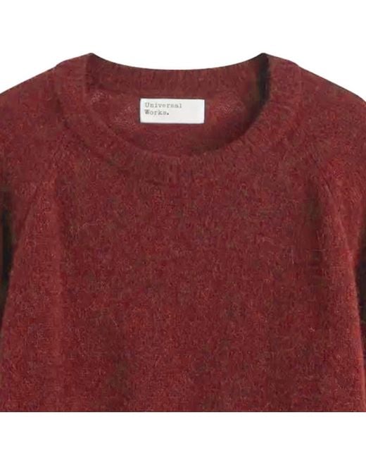 Universal Works Red Lyon Crew Alpaca Knit for men