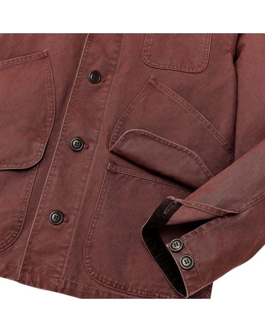 Filson Red Canvas Outfitter Jacket for men