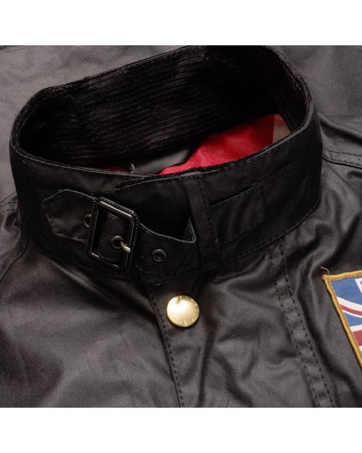 Barbour Black Union Jack Wax Jacket for men