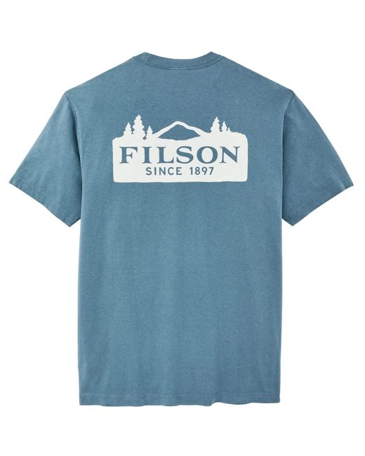 Filson Blue Scenic Graphic T-Shirt for men