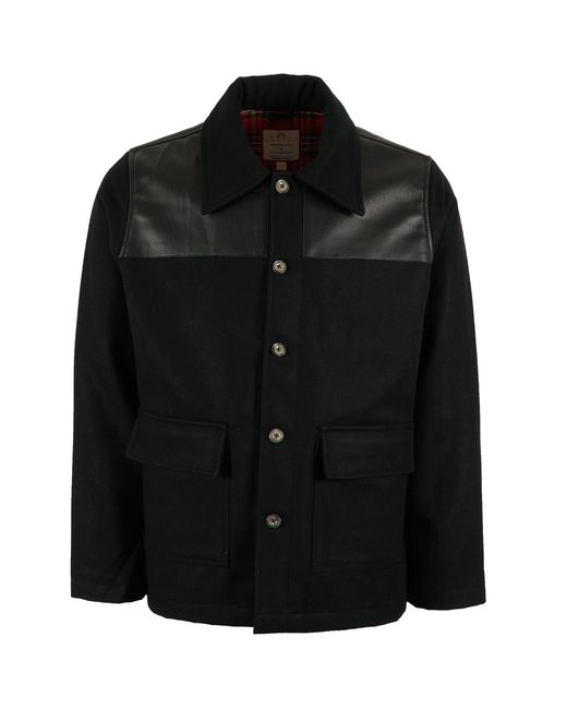 real hoxton Black Donkey Jacket for men