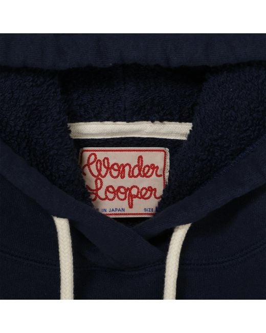 Wonder Looper Blue Pullover Hoodie Super Looper French Terry for men