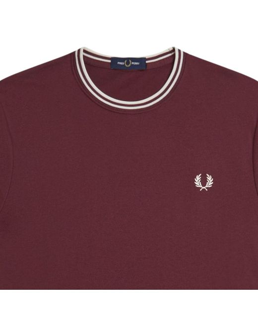 Fred Perry Purple Twin Tipped T-Shirt for men