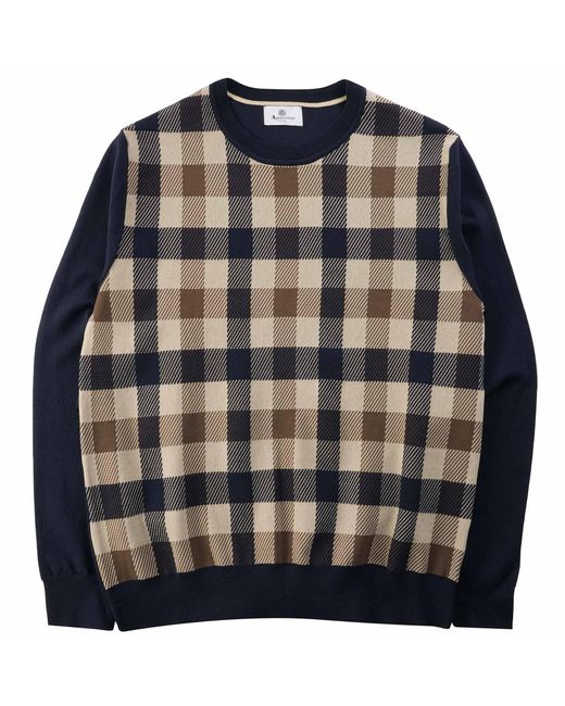 Aquascutum Black Macro Iconic Sweater for men
