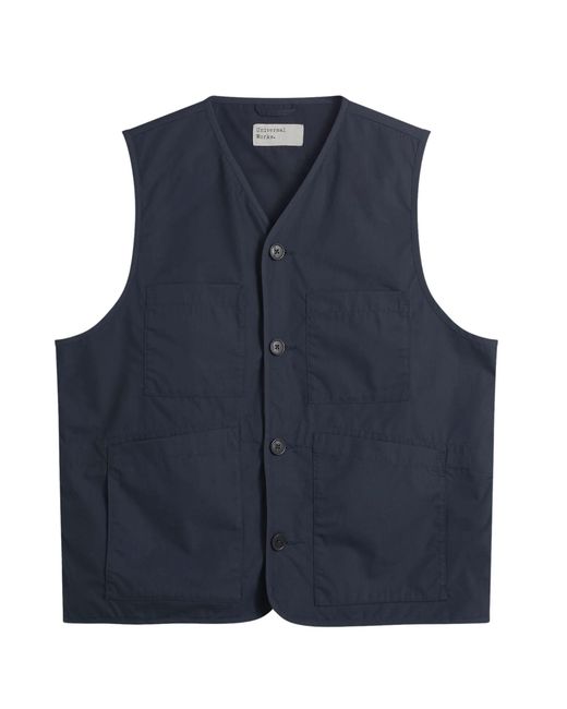 Universal Works Blue City Waistcoat for men