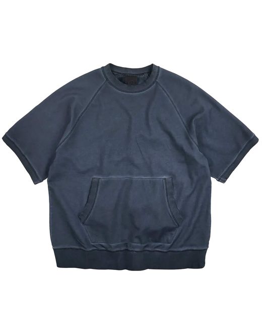 FRIZMWORKS Blue Raglan Sweat Half Tee for men
