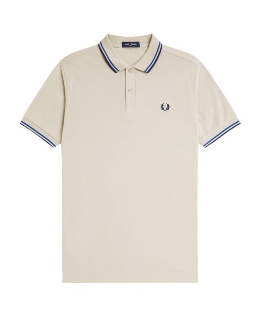 Fred Perry Natural M3600 Twin Tipped Polo for men