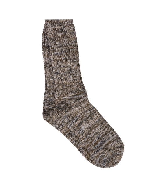 Anonymous Ism Gray 5 Colour Mix Crew Socks for men
