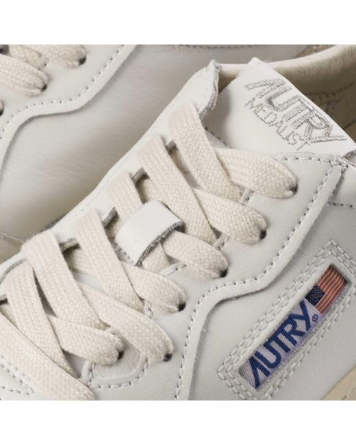 Autry White Medalist Low Sneaker for men