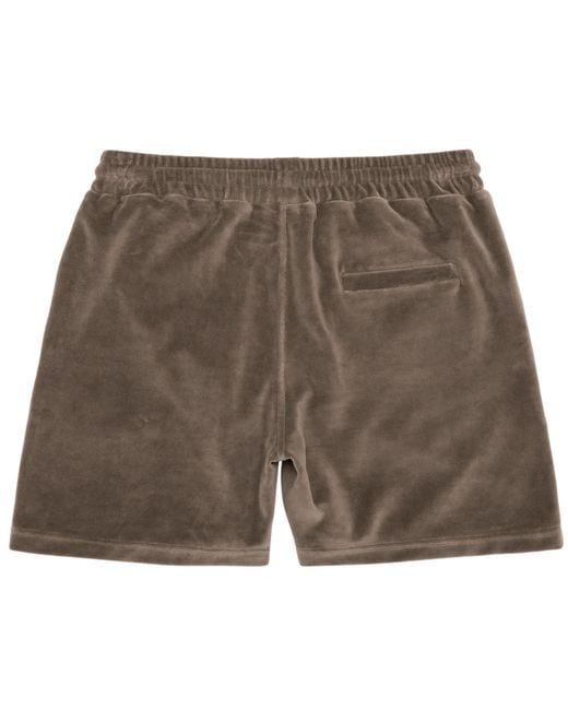 Oas Brown Velour Shorts for men