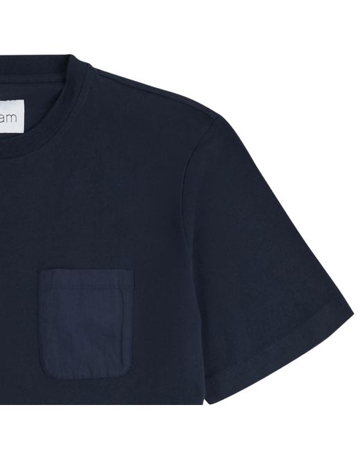 Albam Blue Woven Pocket T-Shirt for men
